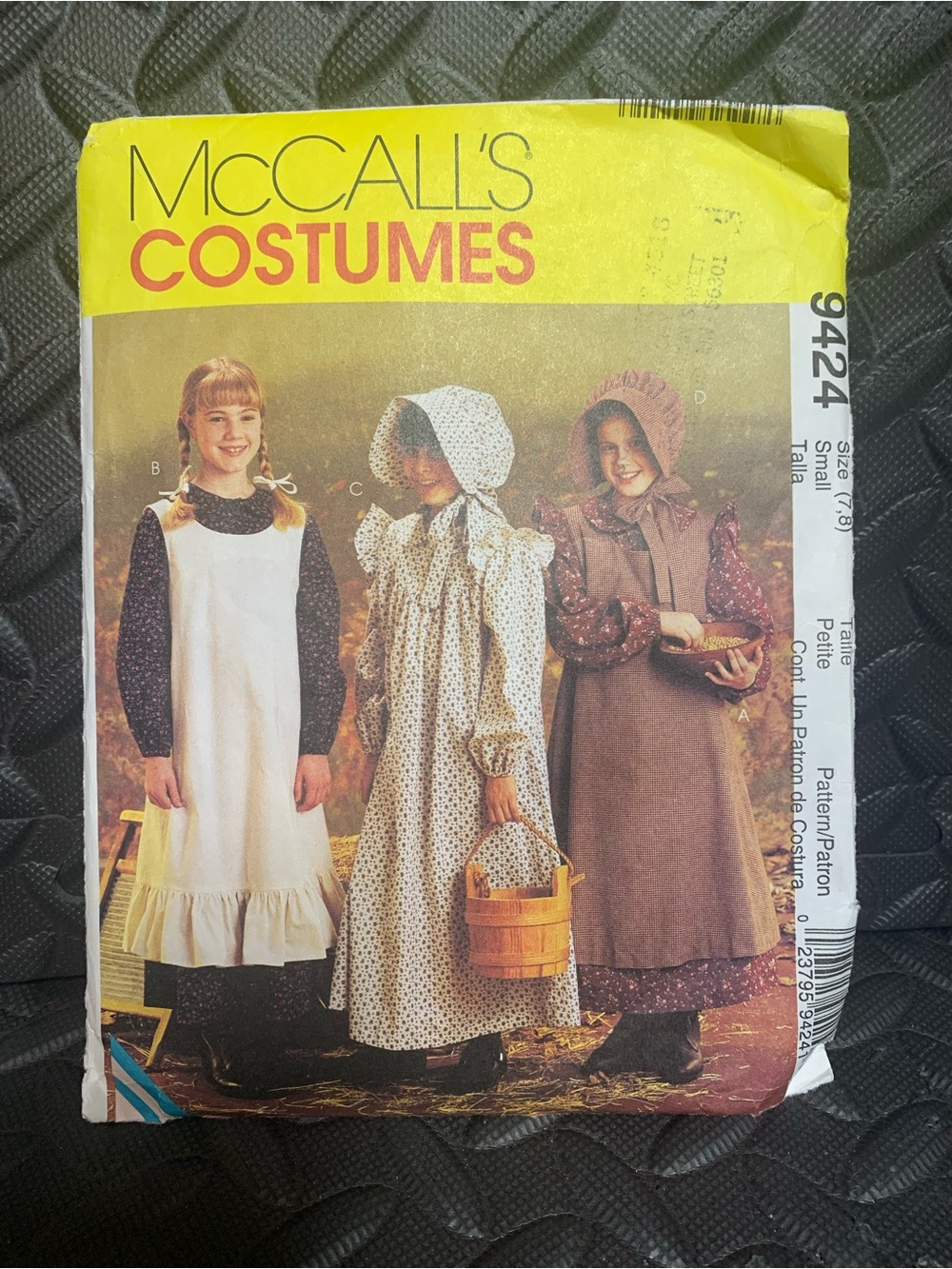 Simplicity Kids Pioneer Costume Pattern; new, has not been cut into. Size 7, 8